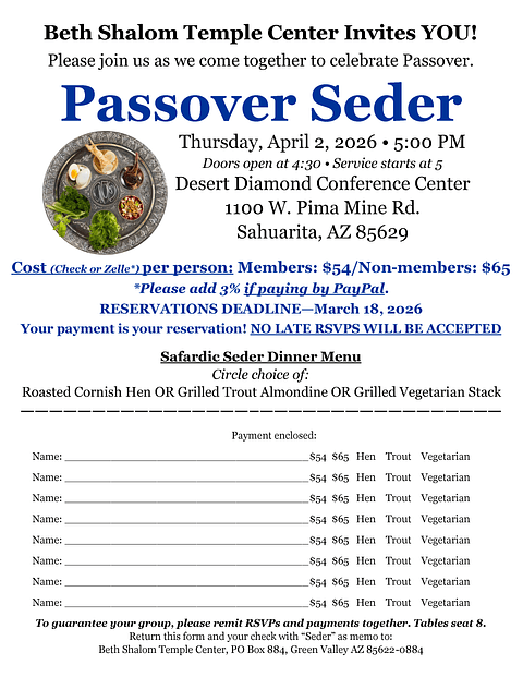 2026 Passover seder